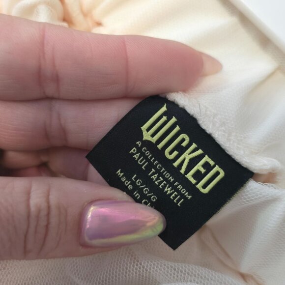 Wicked NWT Paul Tazewell Glinda Layered Tulle Skirt Large Cream blush pink maxi - Picture 5 of 9